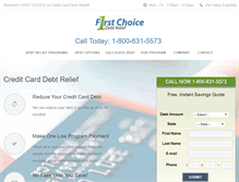 Tablet Screenshot of firstchoicedebtrelief.com